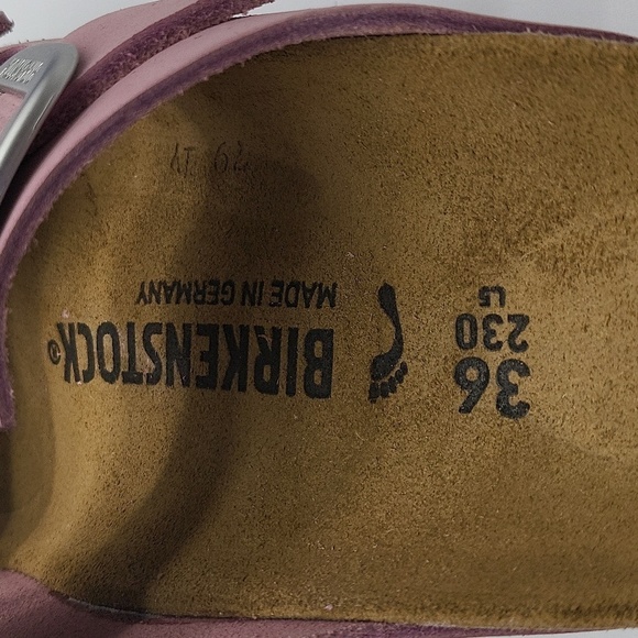 556- Birkenstock Arizona Big Buckle Sandals Pink Leather Size 36 EU / 5 US NWT - Picture 6 of 11